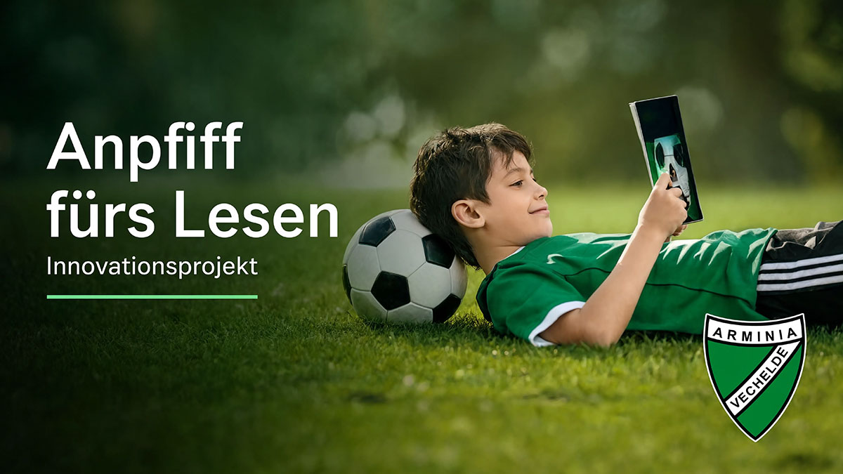 Projekt Anpfiff f&uuml;rs Lesen beim SV Arminia Vechelde