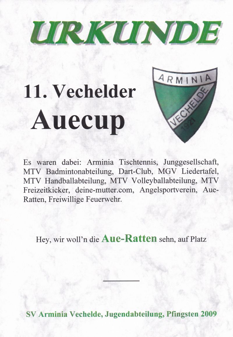 Auecup Urkunde 11