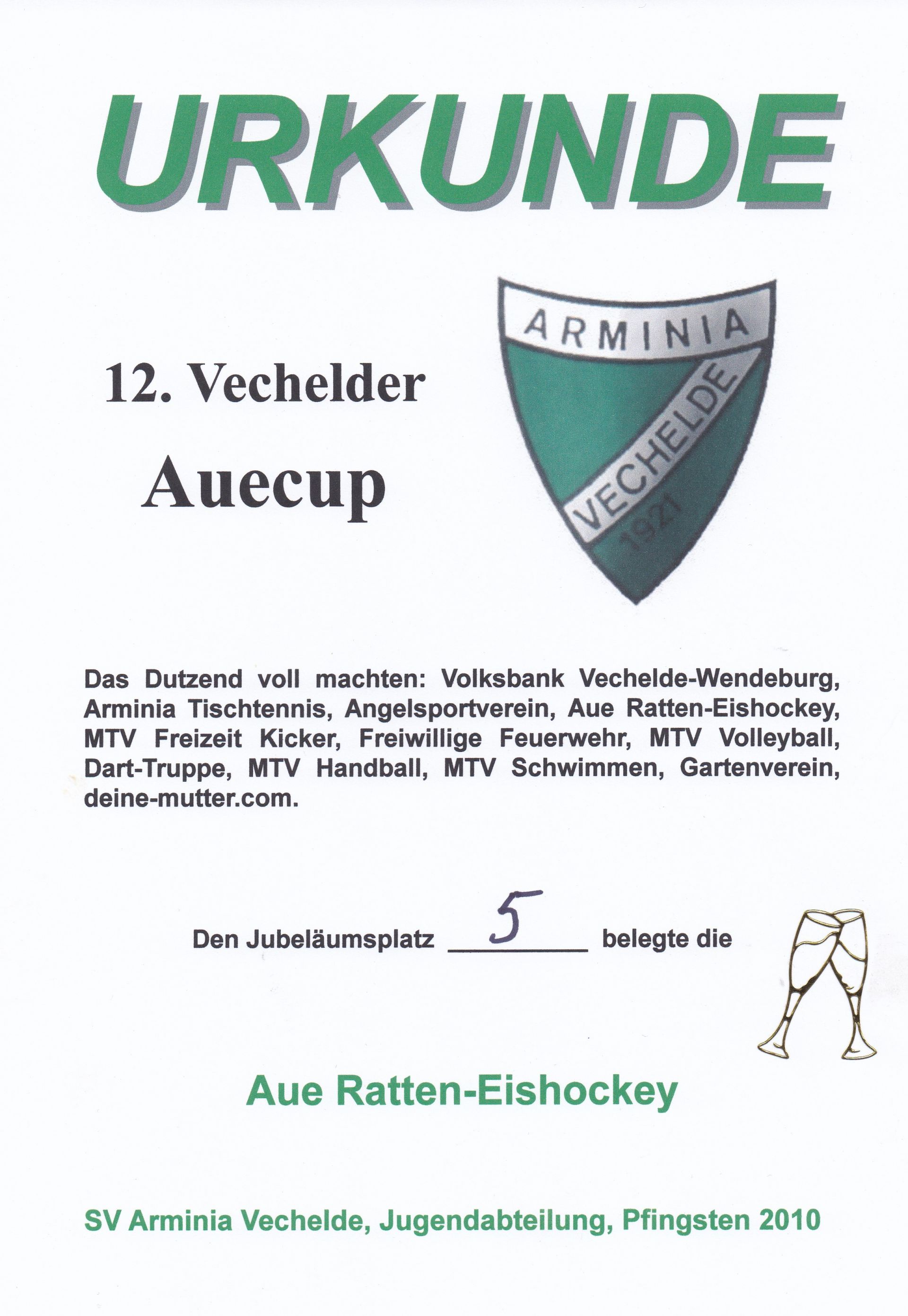 Auecup Urkunde 12