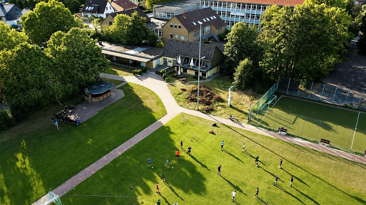 Blick &uuml;ber die Sportpl&auml;tze des SV Arminia Vechelde
